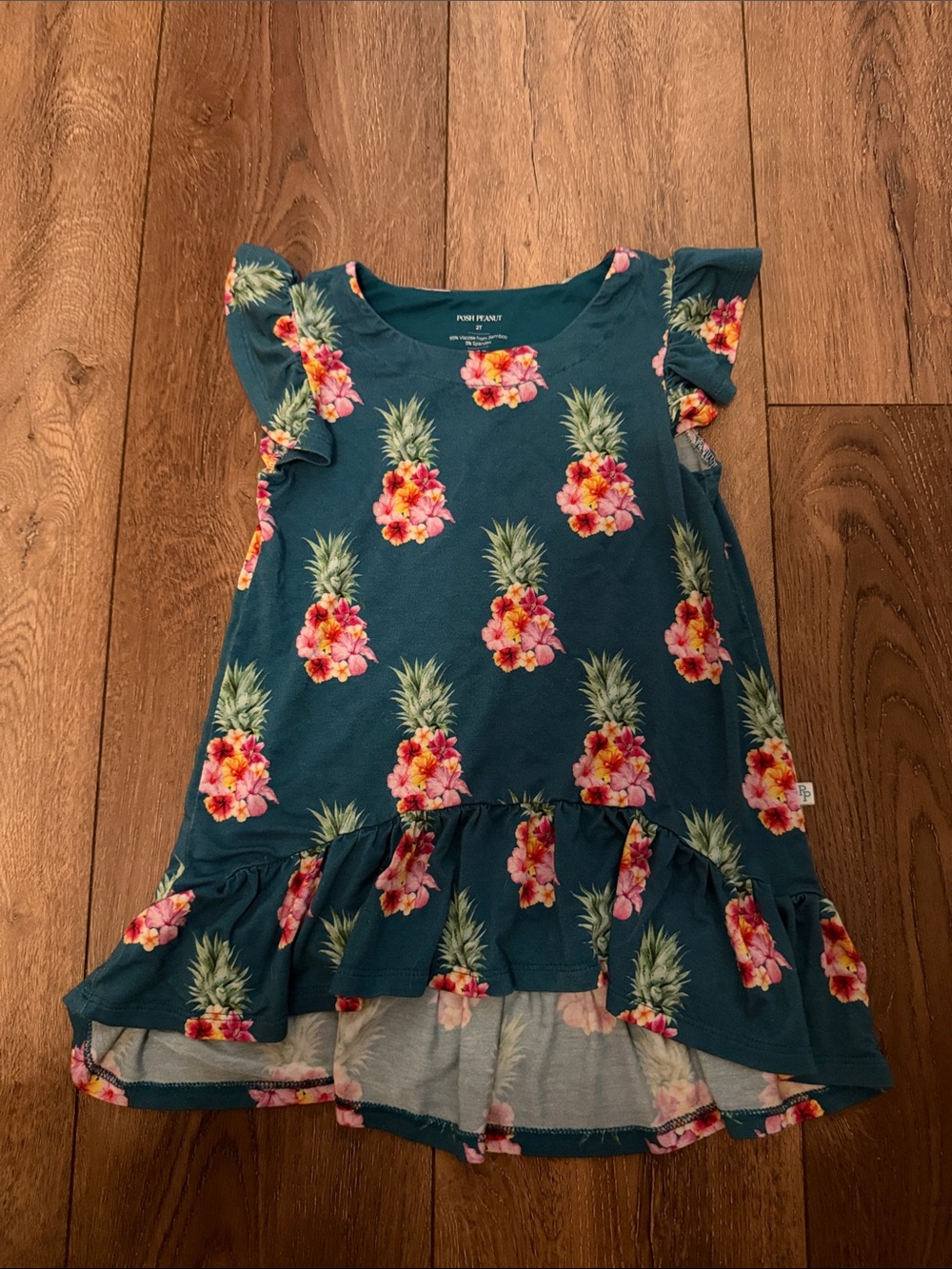 Posh Peanut Ananas Pineapple Ruffle high low dress